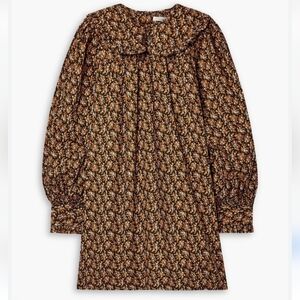 Doen Brown Floral Mini Dress